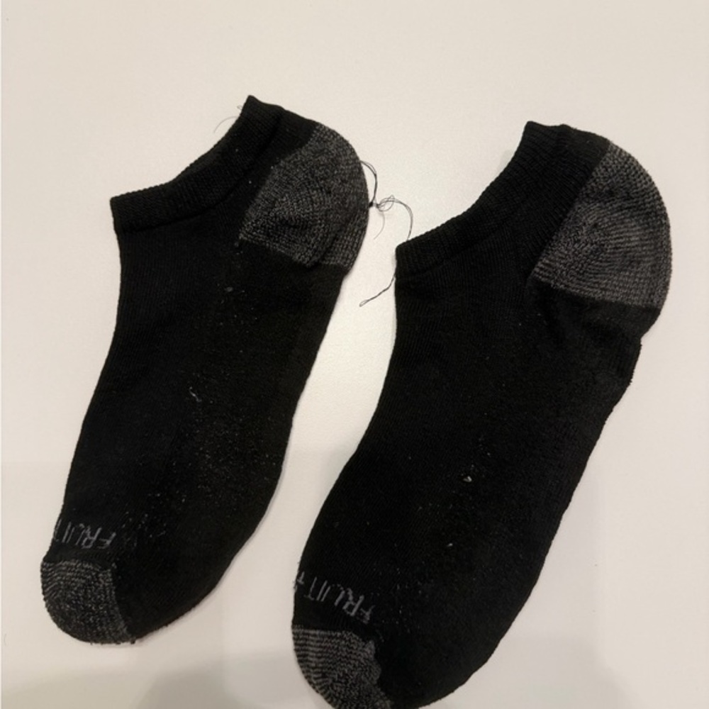 Fruit of the Loom Black unisex L/XL Socks